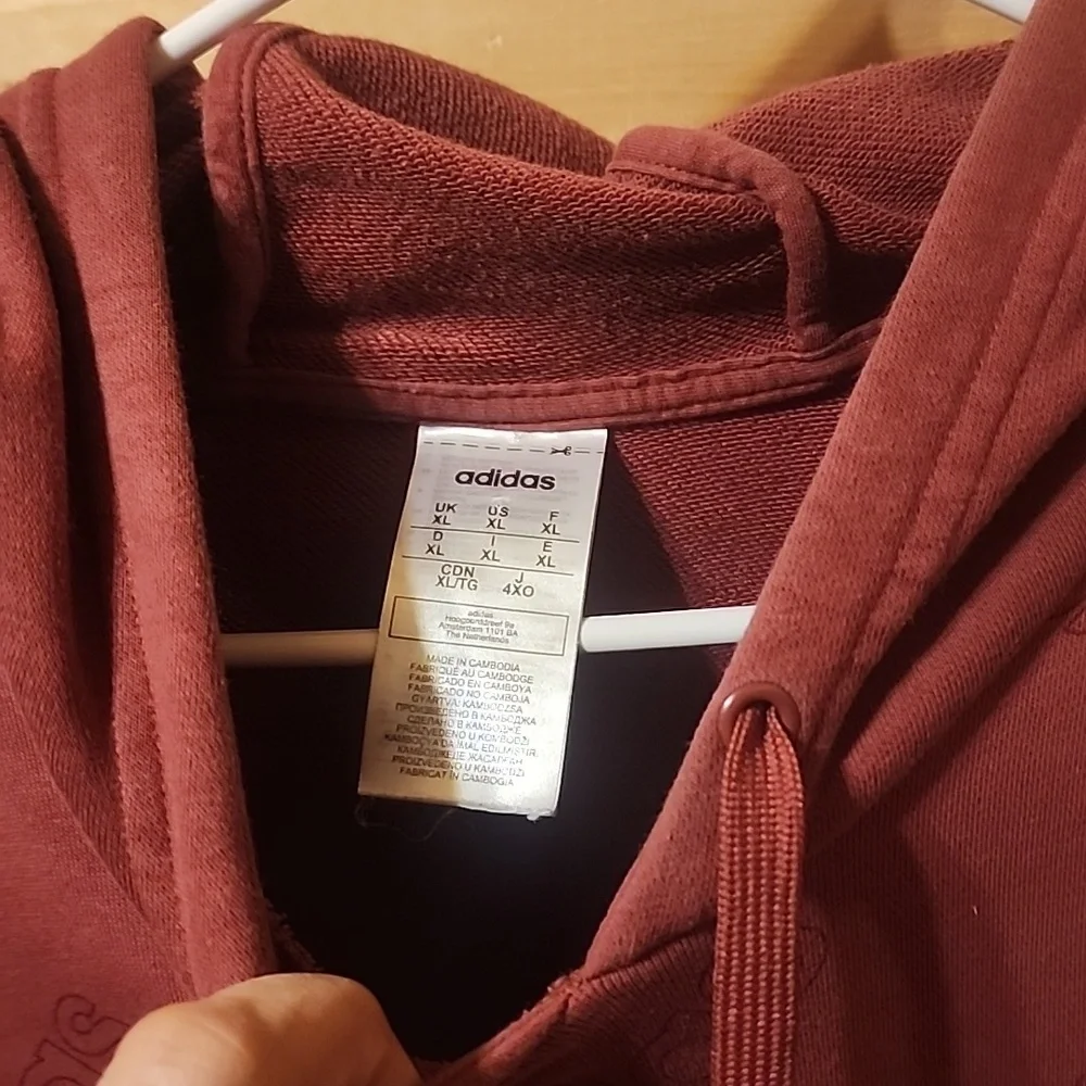 Mens Adidas Hoodie Size XL Cotton